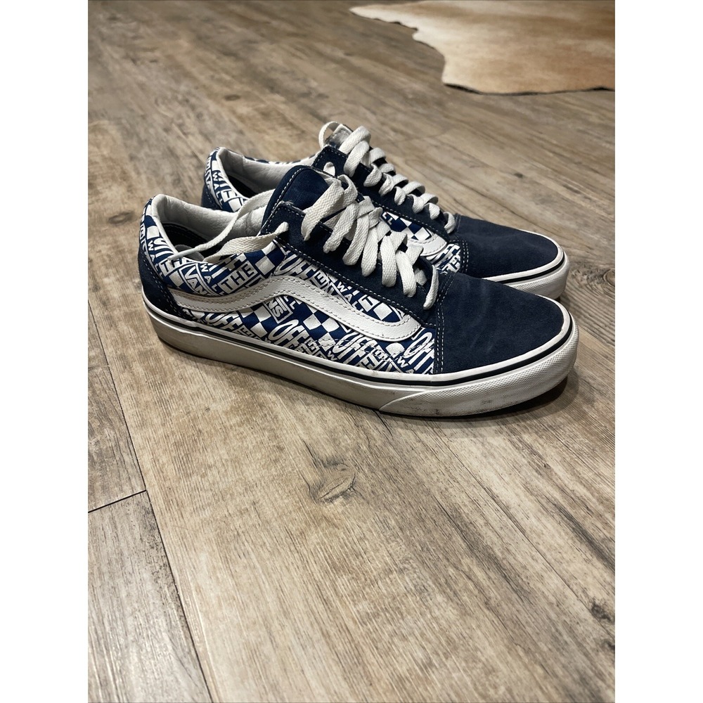 Vans Off‎ the Wall Canvas Womens Size 10Shoes White/Gray Mens sz 8.5